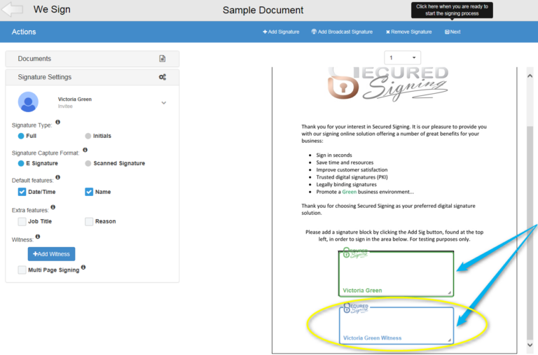 WeSign Process