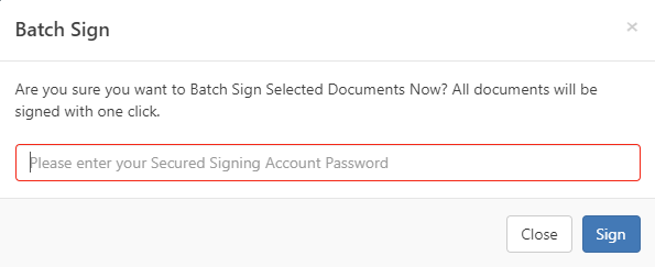 Batch Signing - Process