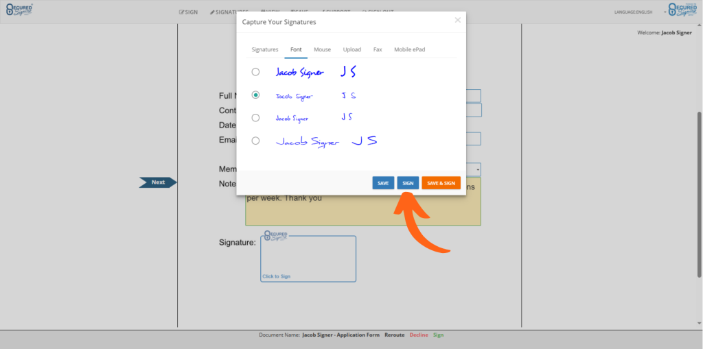 Fill and Sign - Capture Signature