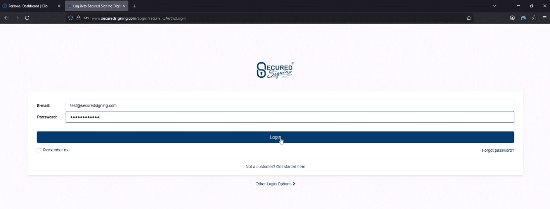 How to connect Secured Signing with Clio