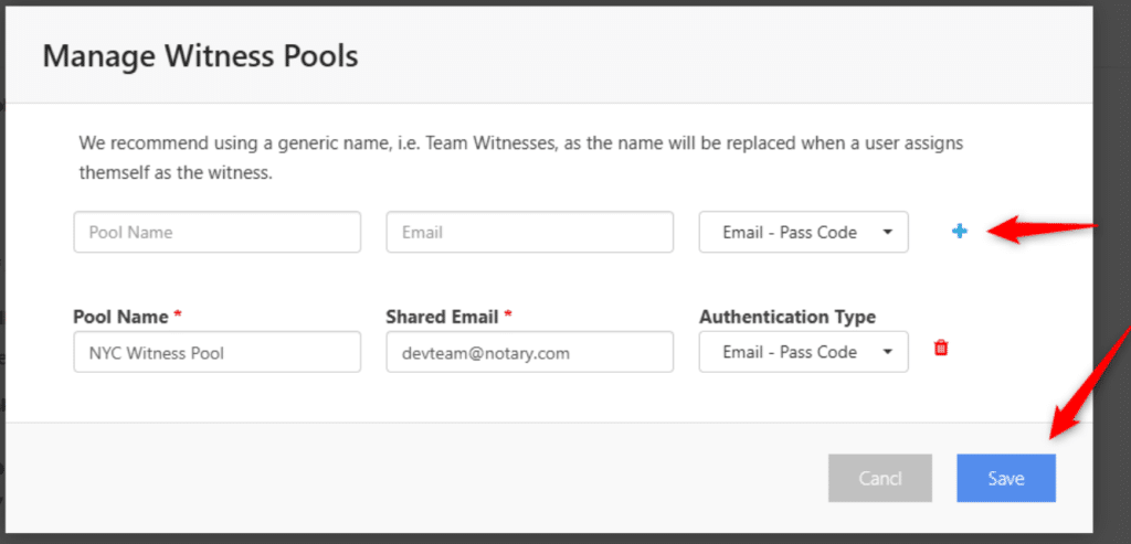 Manage Witness pools