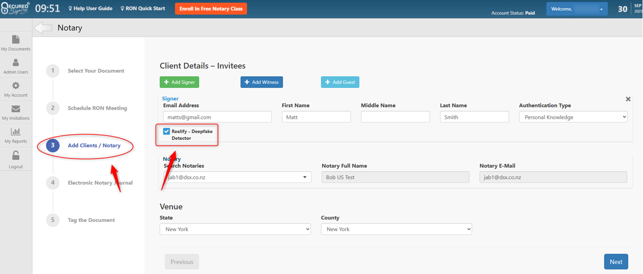 Realify - INV RON Workflow- Enable Deepfake Detector