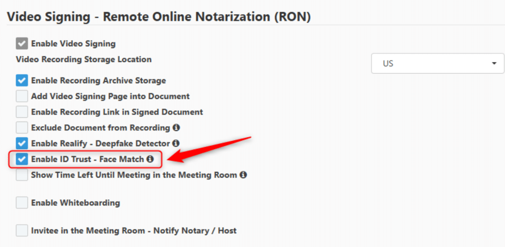 Enable ID Trust – Face Match Notary Account