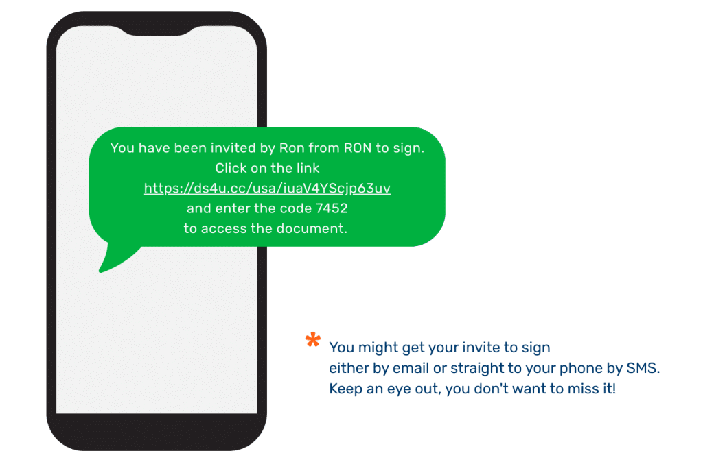 Sign as Invitee - SMS