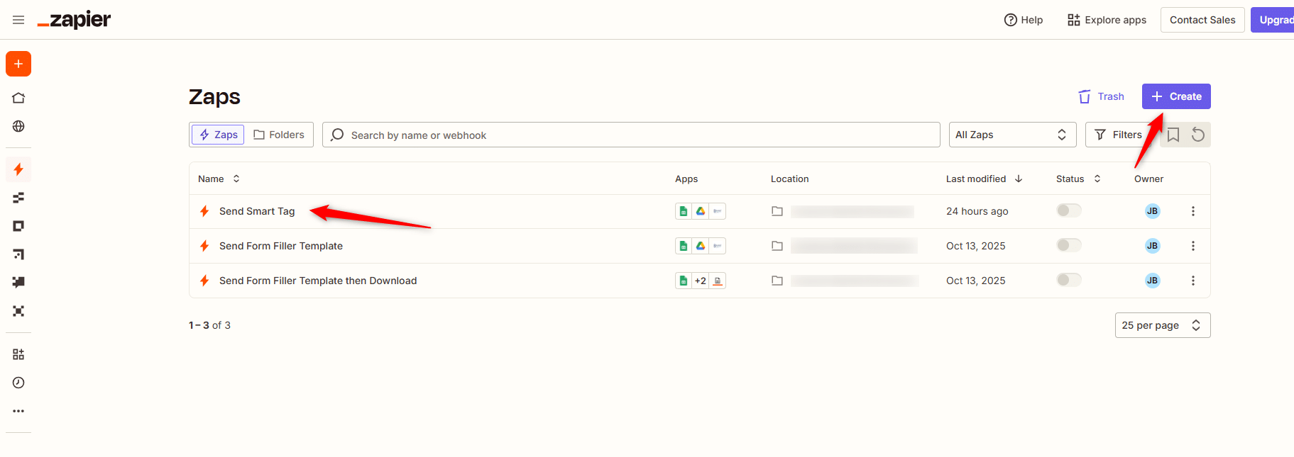 Start by creating a new Zap